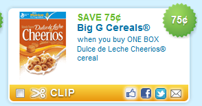 $0.75/1 Big G Cereals
