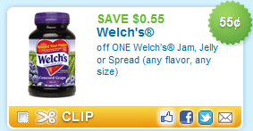 $0.55/1 Welch’s Jam, Jelly or Spread +  Walmart and City Market Deal!