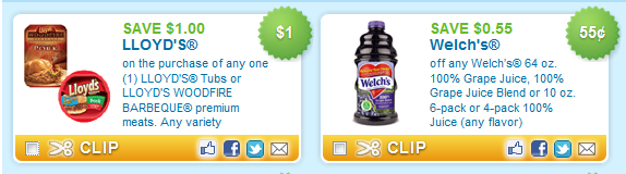 New Coupons! Lloyds, Welch’s, Right Guard and More!