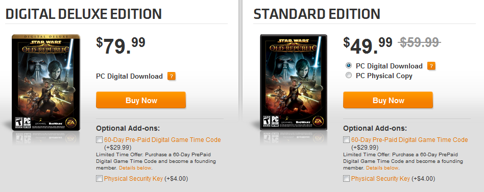 $10 off Star Wars The Old Republic from EA!