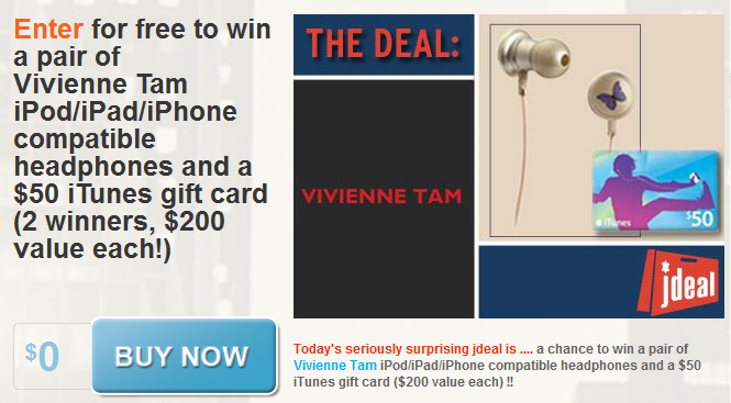 HURRY and enter to win Vivienne Tam headphones and $50 itunes Gift Card! (2 winners)