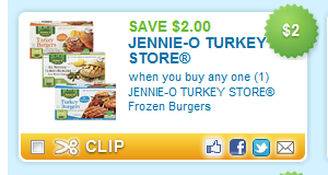 $2/1 Jennie-O Turkey Store Frozen Burgers