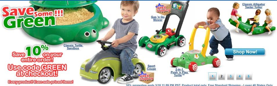 Little Tikes 10% off ALL Green Toys! Deal Ends 3/18!