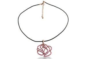 Pink Swarovski Crystal Rose Necklace for just $14.99 (Reg. $49.99)