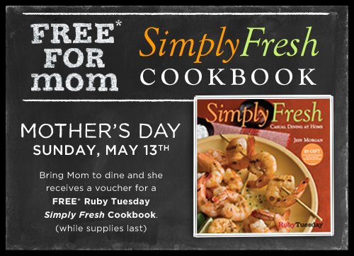 Free Cookbooks For Mothers At Ruby Tuesday
