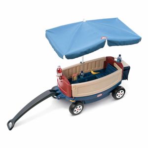Save $10 and Enjoy Free Shipping on the Deluxe Ride and Relax Wagon with Umbrella at Little Tikes!