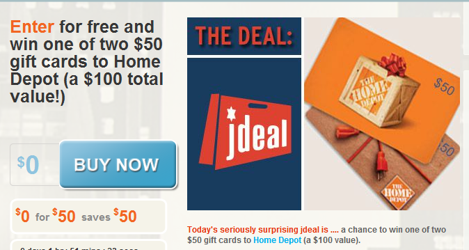 HURRY and enter to win one of 2 $50 Home Depot Gift Cards!