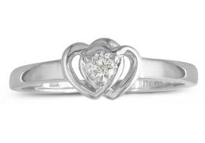 Heart Shaped Diamond Promise Ring now only $29.99 (Reg. $99.99) + FREE Shipping!