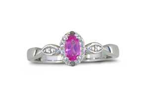 1/2ct Pink Sapphire and Diamond Ring now only $39.99 with code SUPER30 (Reg. $99.99) + FREE Shipping!