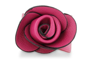 Hot Pink Rose Leather Cuff Bracelet $9.99 (Reg. $24.99)