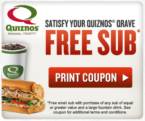 Free Sub Sandwhich From Quiznos