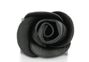 Black Rose Leather Cuff Bracelet $9.99 (Reg. $24.99)