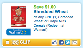 Possibly FREE Shredded Wheat Cereal!
