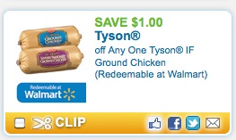Tyson Ground Chicken just $1 after Q – Walmart!