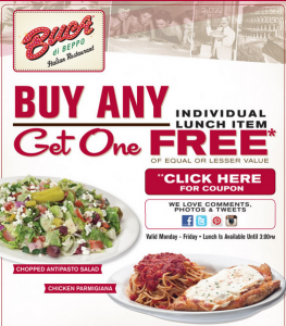 Buca Di Beppo Coupon Buy A Lunch Get One Free   Untitled35 300x168 