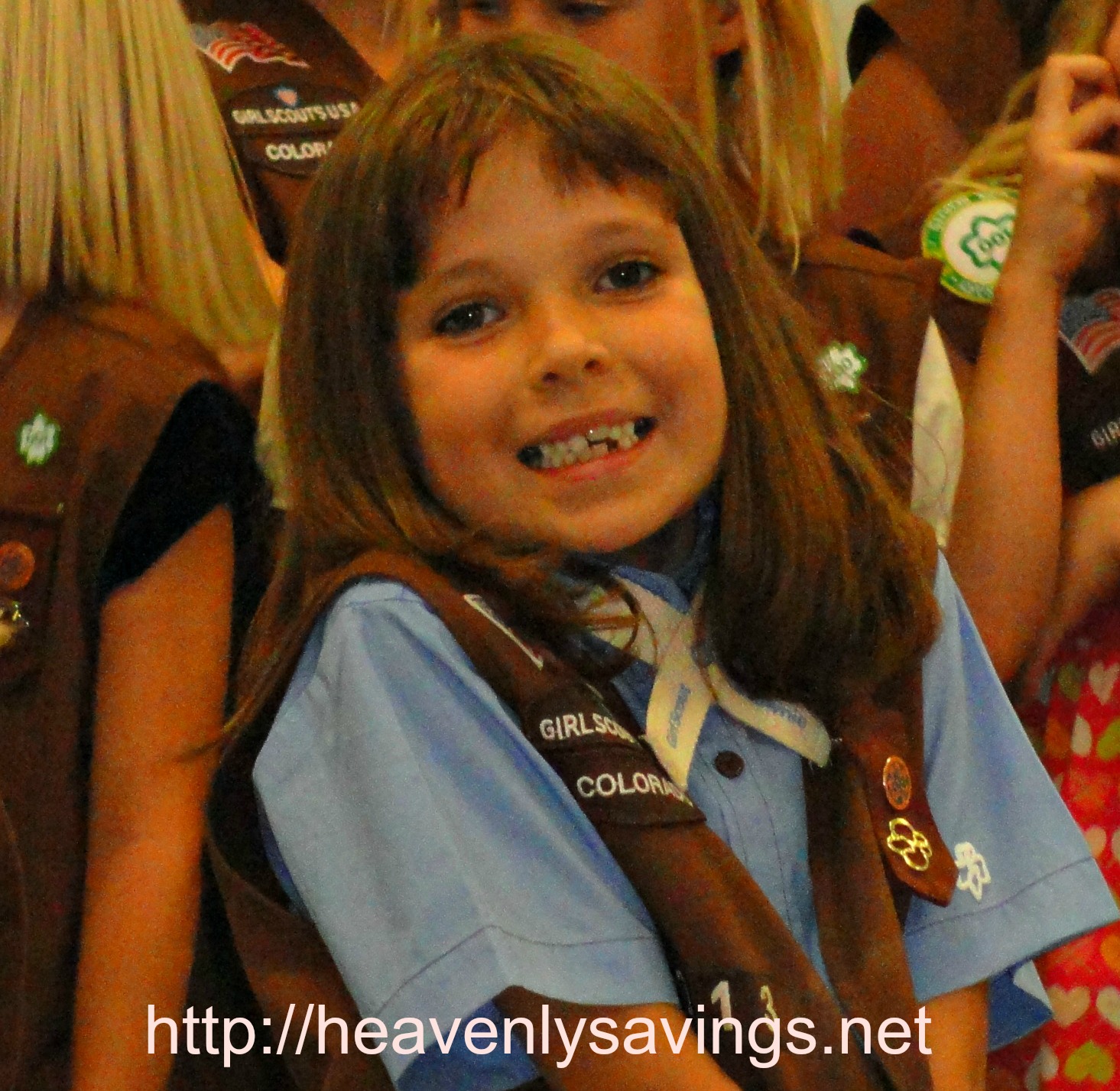 My daughter is officially a Brownie in Girl Scout!