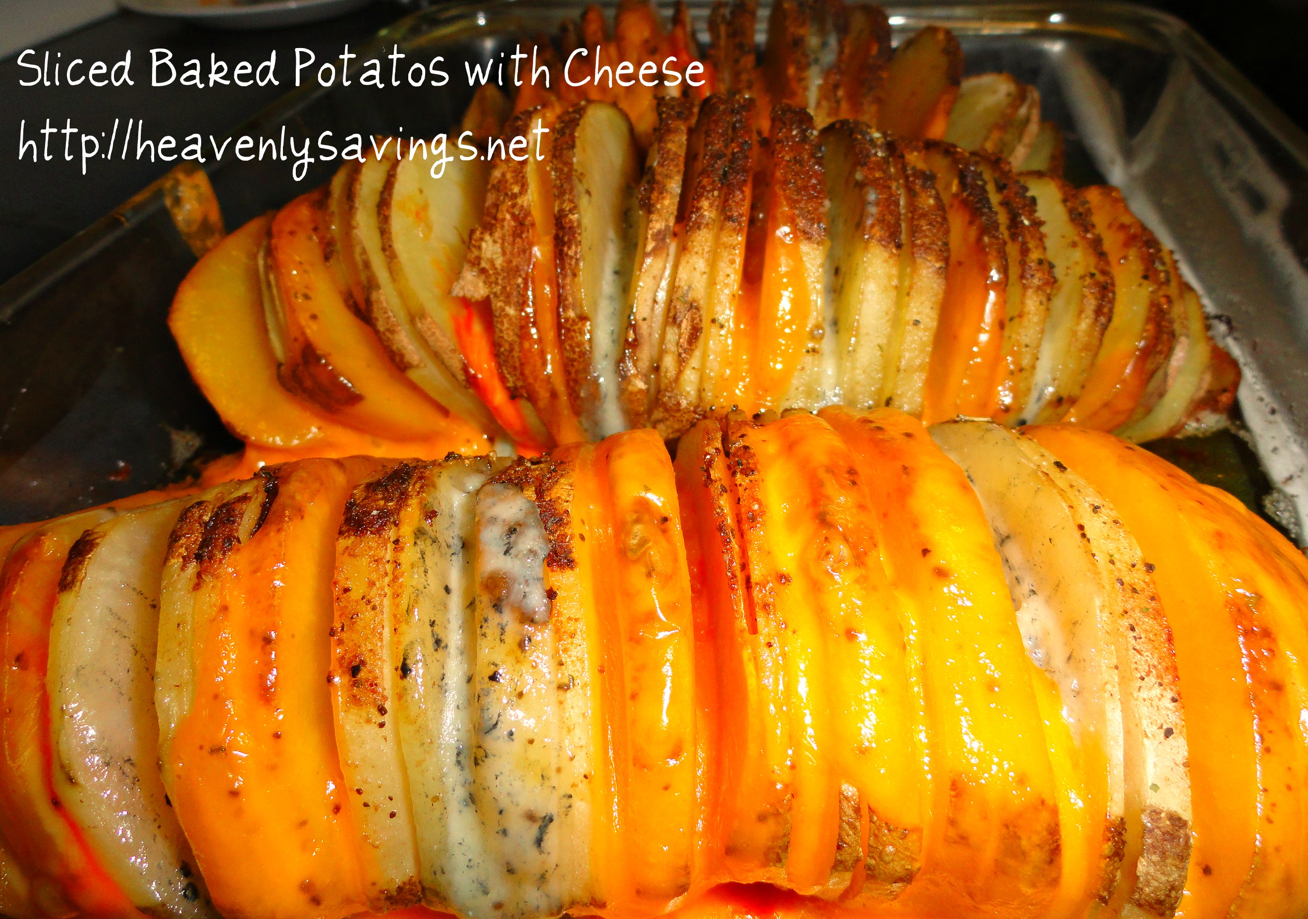 Sliced Baked Potatoes With Cheese