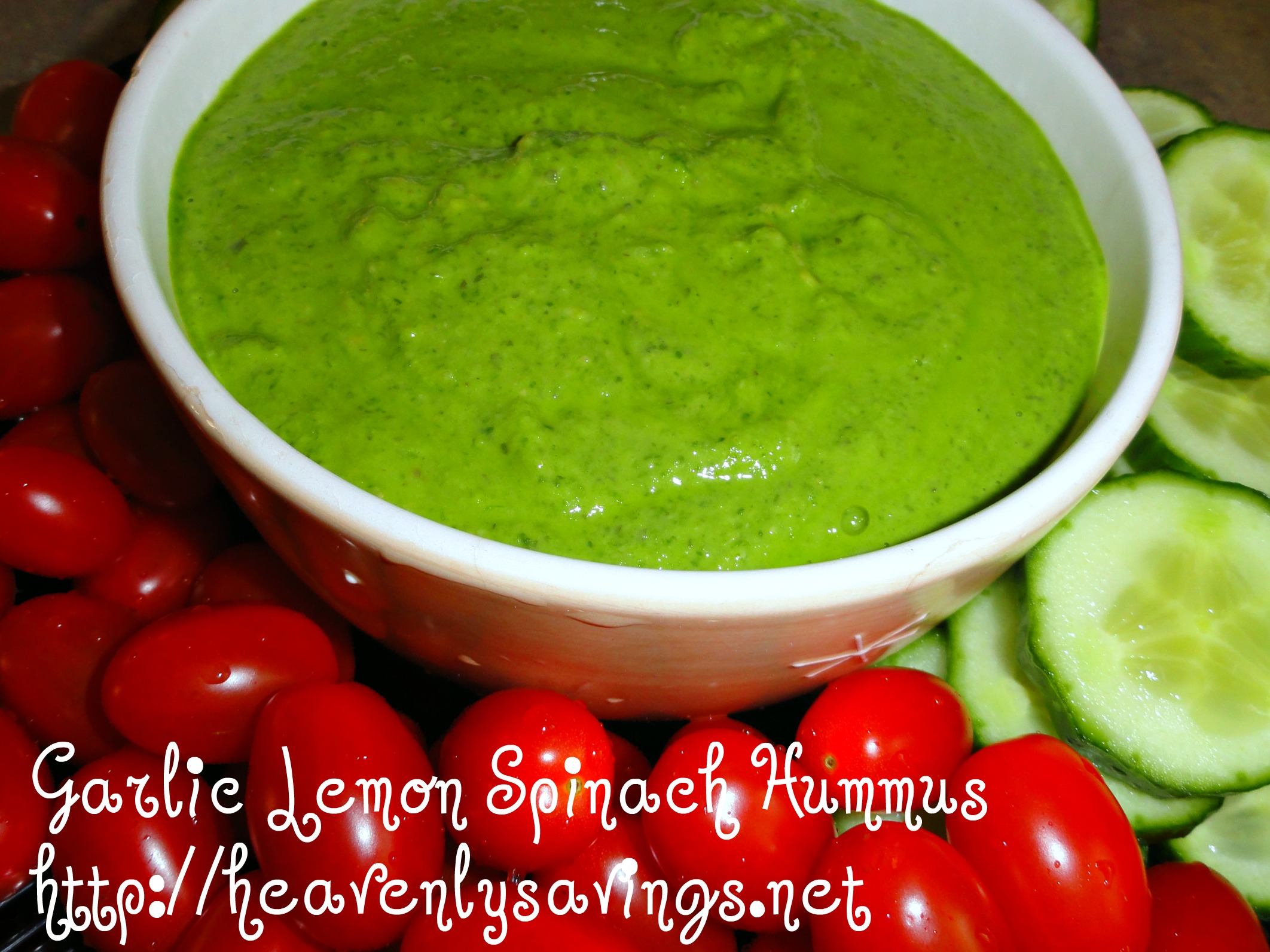 Garlic Lemon Spinach Hummus Recipe!