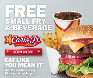 Free Carl’s Jr. Fry and Beverage!