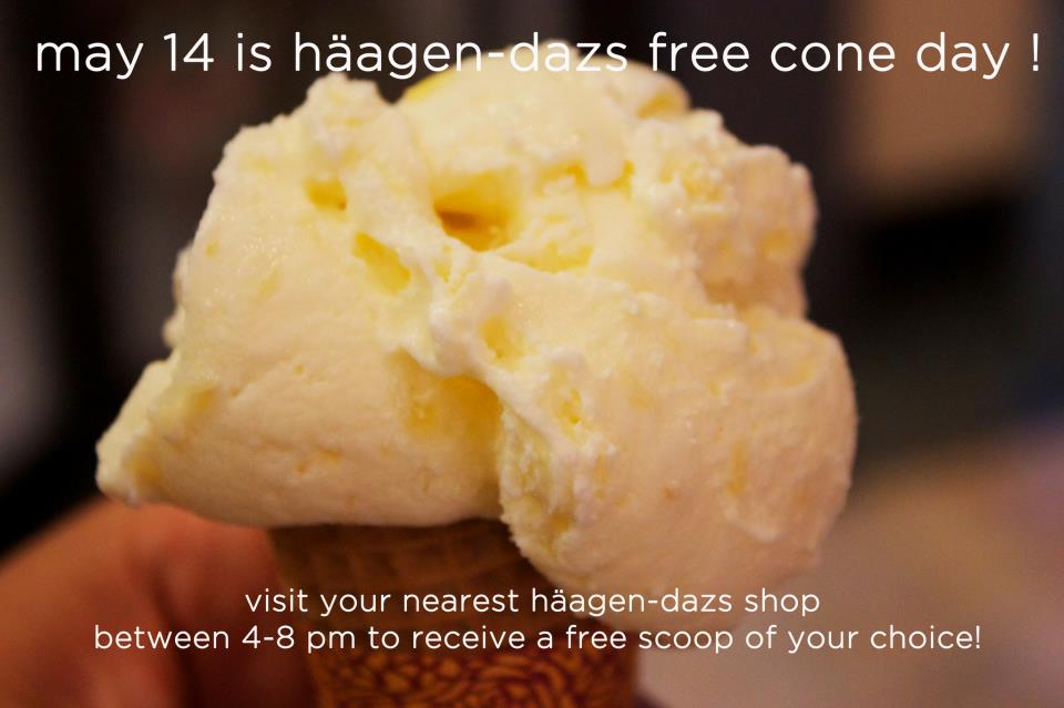 Free Haagen-Dazs Ice Cream today ONLY!