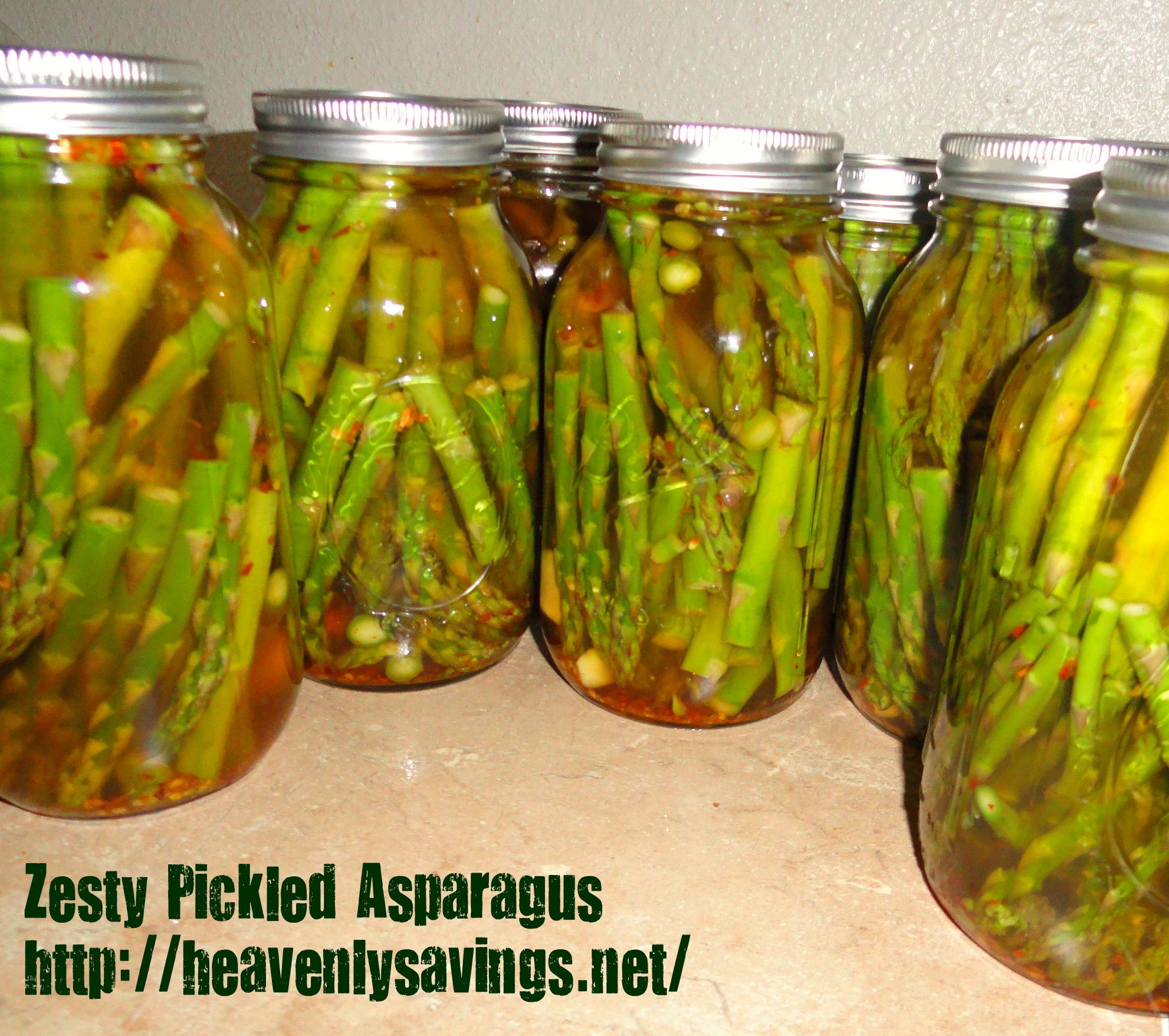 Canned Zesty Pickled Asparagus