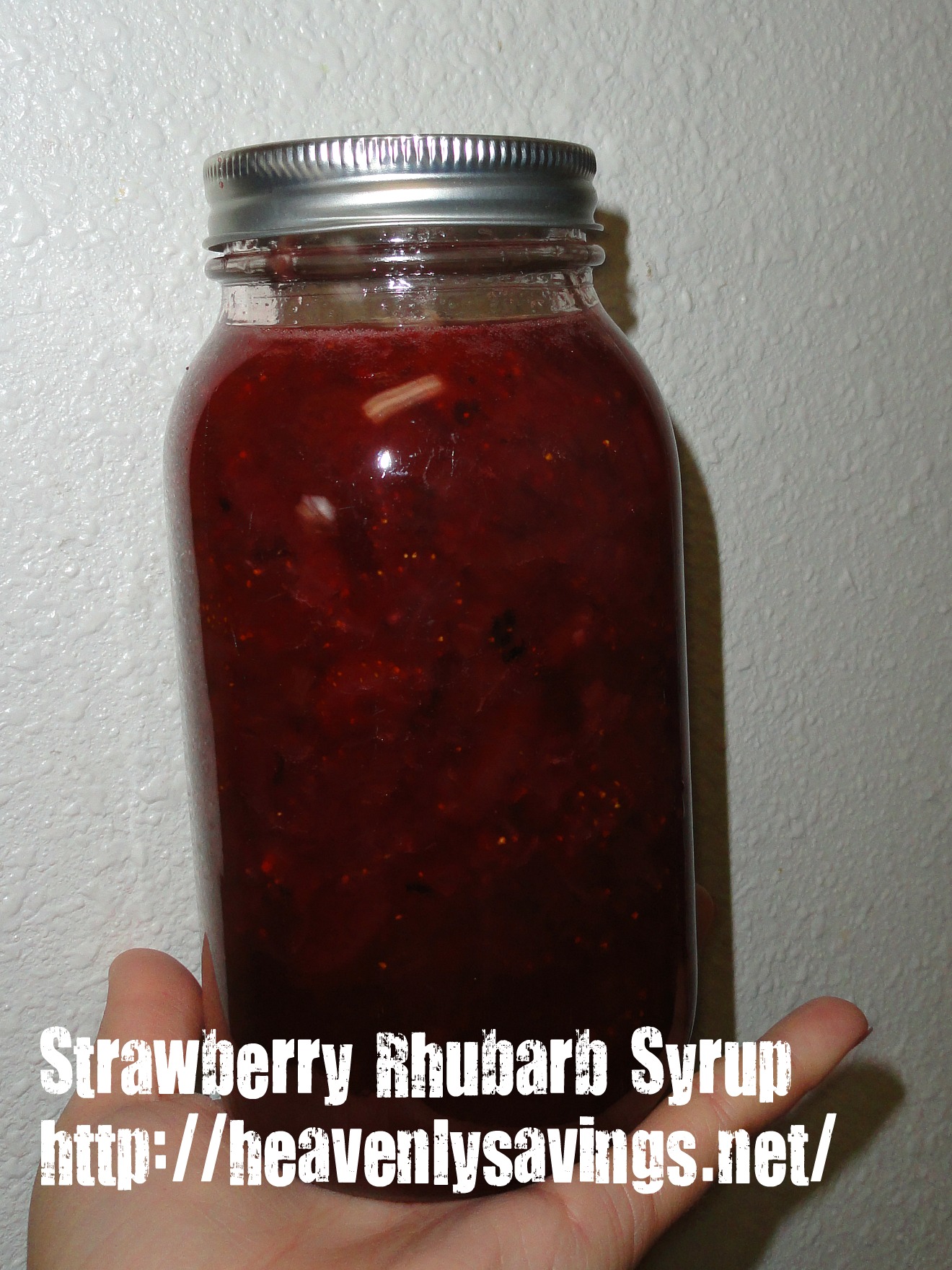 Canned Strawberry Rhubarb Syrup!