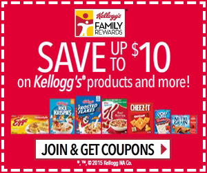 Sign up for Kellogg’s Family Rewards! Earn points and cash in for Rewards!