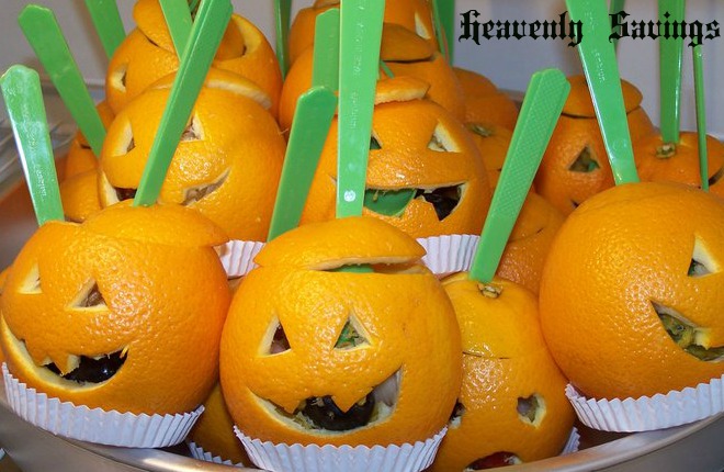 ~Healthy Halloween Jack-O-Lanterns Kids Halloween Snack!~