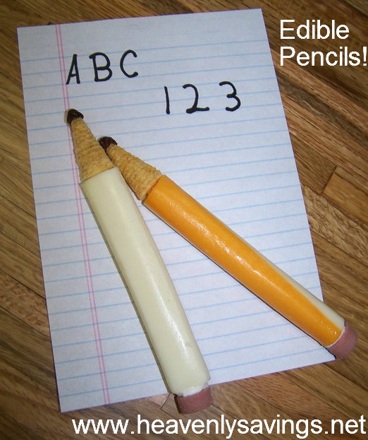 ~Edible Pencils Make The Grade! ~ Fun Healthy Snack Idea for Kids!