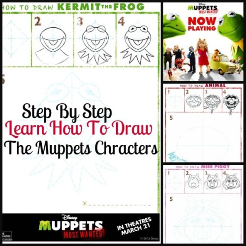 Step By Step How To Draw The Muppets Characters!