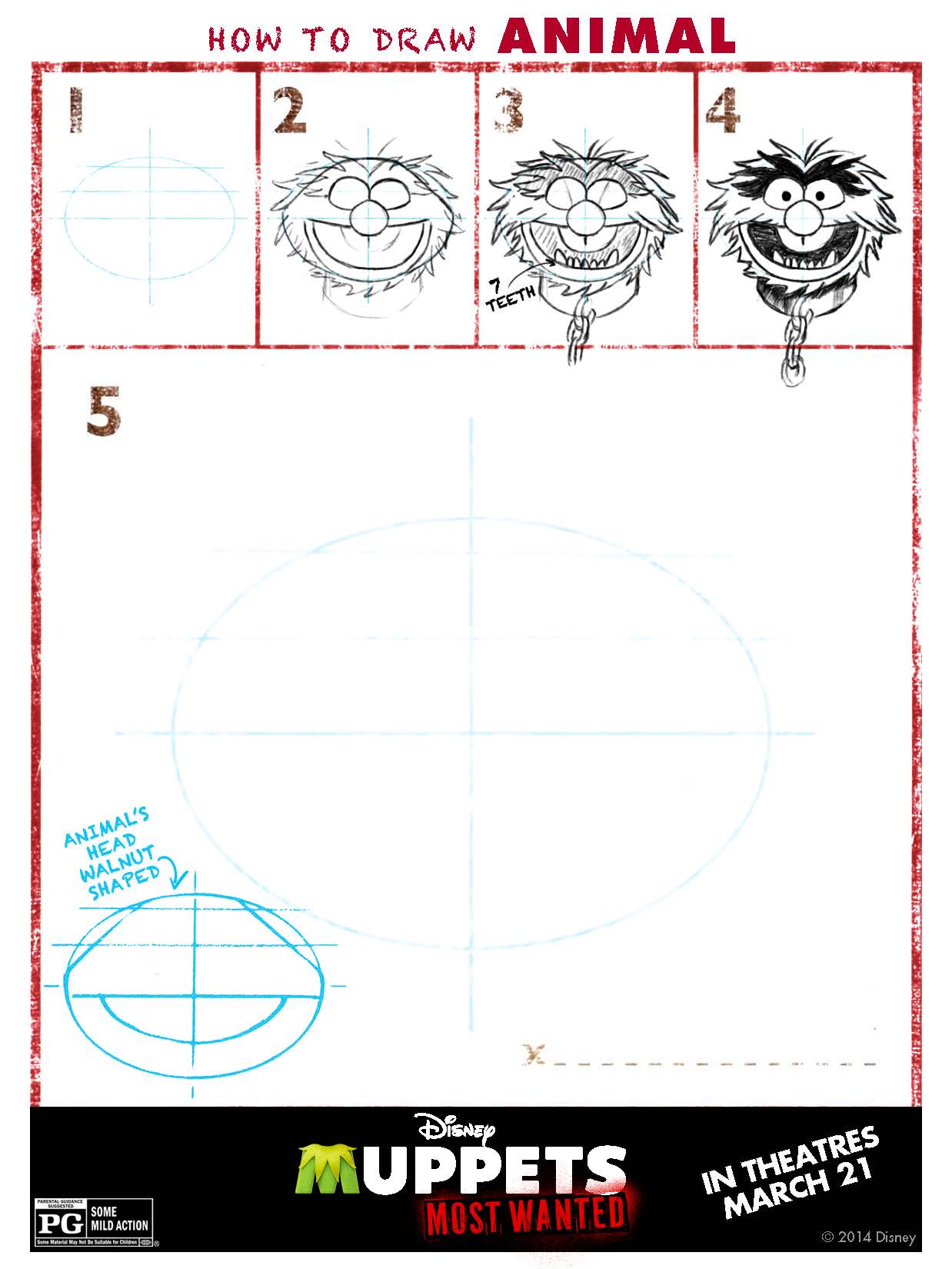 Step By Step How To Draw The Muppets Characters!