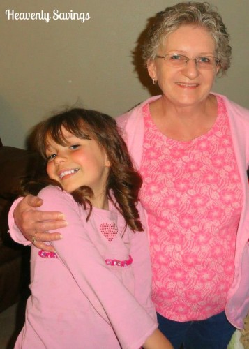 My daughter with her Great Grandma (my Grandma) during Easter last year.