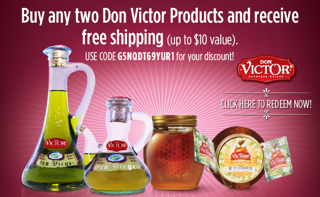 Buy any Two Don Victory Products and Get Free Shipping! #HoneyForHolidays #DonVictor #CollectiveBias #Ad