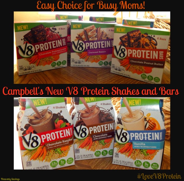 Campbell’s New V8 Protein Shakes and Bars for Busy Moms! #LoveV8Protein #CollectiveBias #ad