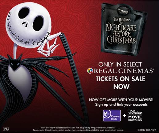 The Nightmare Before Christmas – Returns to Regal Cinemas this Halloween Weekend!!!